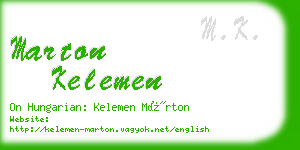 marton kelemen business card